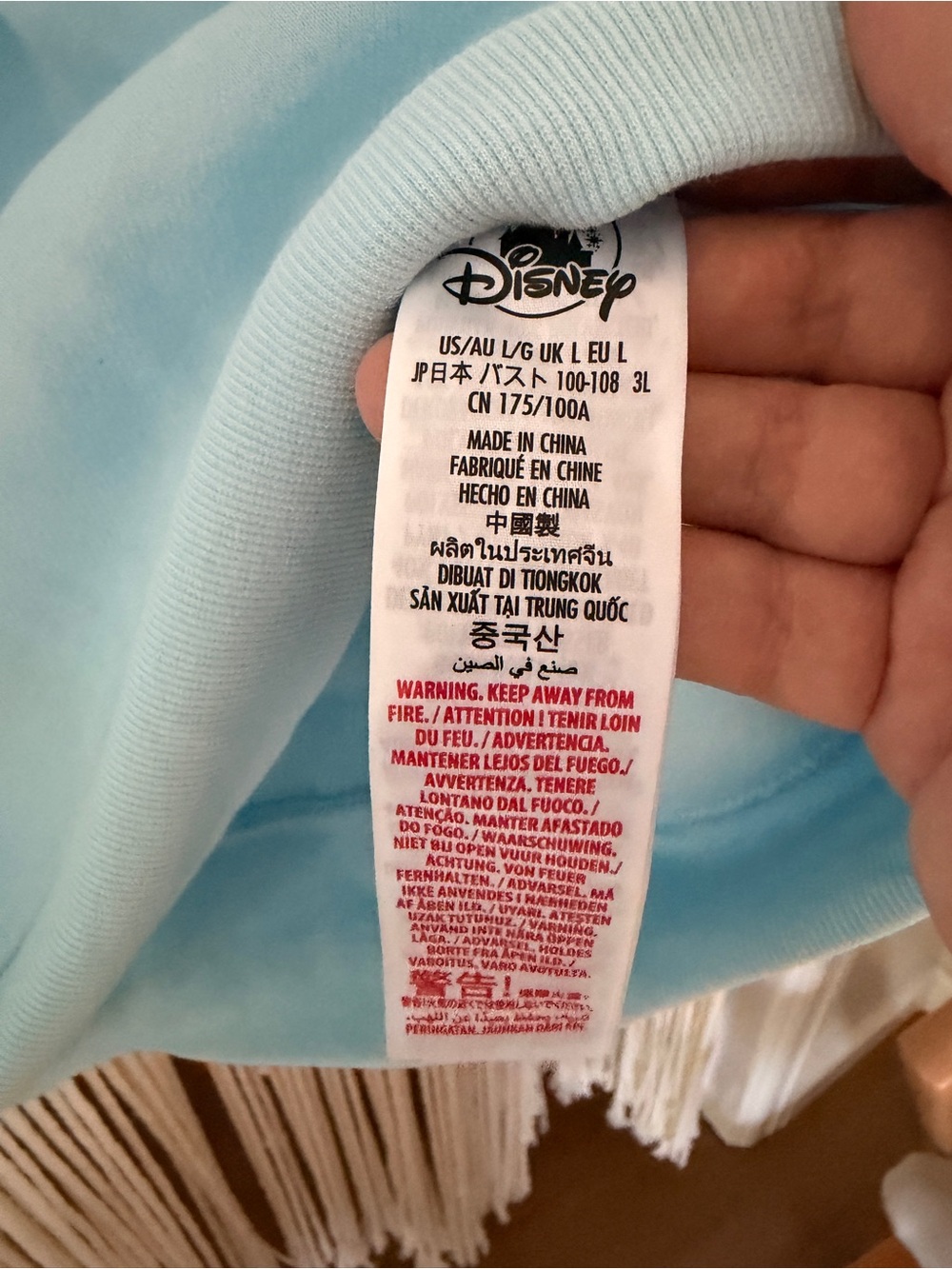 NWOT Disney X stoneyclover Ln blue hoodie Disneyland L - Picture 6 of 8